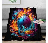DLONIRPEX Estampado 3D Flame Arte frazada Microfibra Ropa de Cama Lavable Vibrant Digital Plaid de frazada Anti-Bolitas para Regalos para familias 80×90inch(200x230cm)