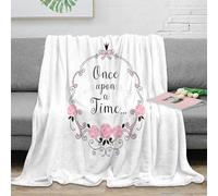 DLONIRPEX Estampado 3D Once Upon Time Manta de Viaje Microfibra Ropa de Cama compacta Vintage Fairy Tale Design Manta de Viaje Suave para jóvenes en Vacaciones 50x60inch(127x152cm)