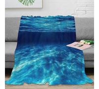 DLONIRPEX Estampado 3D Underwater Scene Plaid de frazada Microfibra Ropa de Cama Suave Ocean Serene frazada Anti-Bolitas para Regalos para Amigos 50x60inch(127x152cm)