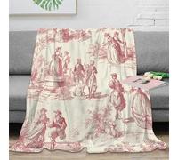 DLONIRPEX Estampado 3D Victorian Scene Manta para Aire Acondicionado Microfibra Ropa de Cama Suave Classic Garden Manta para Verano Ligera y Transpirable Anti-Bolitas para Verano 70×80inch(180x200cm)