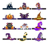 DLPRK 12 Piezas Sombreros de Fiesta Halloween DIY para Niños Sombreros de Papel Decorativos Unisex para Cumpleaños, Carnaval, Disfraces, Cosplay y Accesorios de Fiesta