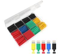 DLPRK 140 Piezas Tubo Termoretractil para Cables, Estuche de Almacenamiento, Perfecto para Aislamiento Eléctrico, Reparaciones, Conectores y Funda Termoretractil