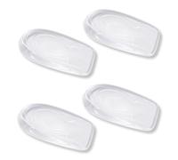 DLPRK 2 Pares de Taloneras de Silicona Gel, Almohadillas para Talón y Tendón de Aquiles, Plantillas Elevadoras Transparentes para Zapatos, Hombres y Mujeres (1 cm) (Transparente)