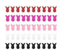 DLPRK 50 Piezas Y Forma Cepillo De Pestañas, Versión mejorada Cepillo de Pestañas de Silicona En Forma de Y, para Extensión de Injerto de Rizador de Permanente de Pestañas(5 colores)