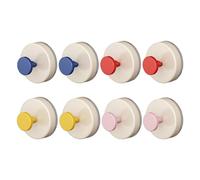 DLPRK 8 PCS Ganchos Adhesivos Coloridos e Impermeables con Ventosa, Sin Taladro, Multiusos para Pared, Cocina, Baño, Ducha (Rosa+Rojo+Amarillo+Azul)