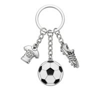 DLPRK Llavero de fútbol metálico, regalo para adultos y niños, para aficionados al fútbol, recompensa deportiva para niños, mujeres y entrenadores, real madrid, regalos de fútbol originales, llaveros