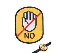 DLPRK Parche "No Tocar" para Correa de Perro - 1 Unidad, Tejido. Advertencia Clara para Perros Ansiosos, Reactivos o en Entrenamiento. Fomenta Distancia Segura.