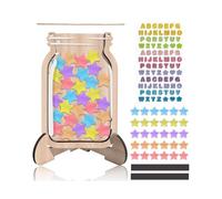 DLPRK Tarro de recompensa, tabla para niños, sistema de recompensa magnético con soporte de madera, magnetica para escuela primaria, necesidades de maestros (13 x 20 cm)