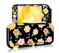 DLseego - Carcasa protectora para Switch Lite, carcasa de PC resistente con temática de ositos, accesorios para Switch Lite con 2 piezas de tumb Grips, color negro