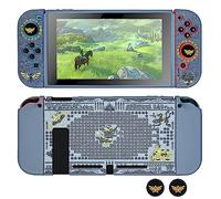 DLseego - Funda de protección TPU flexible con 2 tapas de agarre para el interruptor, diseño de insignia, color gris