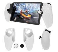 DLseego Funda Protectora para Consola PlayStation Portal Remote Player,Suave Mano Agarre Mango Shell Protector Cubierta con 4PCS Tapas de Pulgar-Blanco