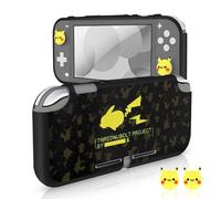 DLseego Funda Protectora para Switch Lite, Funda de TPU Suave con 2 Tapas de Silicona para el Pulgar para Switch Lite - Negro