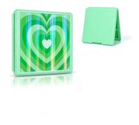 DLseego Juego Funda de Tarjeta para Switch,Multicolor Funda Corazón Juego Tarjetero,Switch Estuche Tarjeta Caja de Almacenamiento con 12 Tarjetas de Juego y 12 Micro SD -Corazón Verde