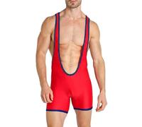 DLSMDOUS Camisetas Sin Mangas De Lucha Libre Para Hombres Partidarios Atléticos Sin Mangas Uniforme De Lucha Libre Monos Deportivos Para Divertirse 4325 Rojo L