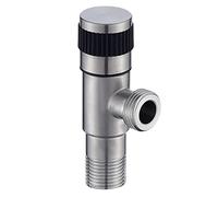 DLTBYWAQZ Válvula de Parada ángulo Acero Inoxidable 304, válvula Agua Cierre Cuarto Vuelta, Fregadero, baño, Inodoro, Cocina, Ducha, fontanería DN15, 1 Uds