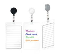 DLUGOPIS 3 bloc de notas borrables de 7.6 x 12.7 cm con carrete retráctil o clip, bloc de notas borrable de tamaño de bolsillo (retráctil)