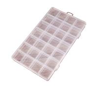 DLUKENY 28 rejillas de almacenamiento de cuentas de joyería para caja de pastillas, hierbas, pequeñas joyas artísticas