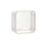 DLUKENY Caja de almacenamiento de joyas de membrana elástica, con marcos flotantes, estante transparente para collares, aretes, sellos y monedas