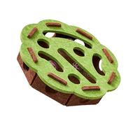 DLUKENY Caja de rompecabezas interactiva para gatos con agujeros y campanas para estimulación mental, juego en interiores, diseño de tela de fieltro, juguete de actividad para gatos