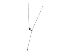 DLUKENY Collar de cuentas de plata de moda, cómodo de llevar, adecuado para jóvenes profesionales y entusiastas de la moda, acero de titanio