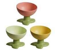 DLUKENY Cuenco elevado único para gatos para una mejor salud, soporte de plato de flores de dibujos animados cómodo para comer
