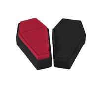 DLUKENY Elegante caja de anillos con forma de ataúd, estilo elegante, contenedor de joyas, soporte de anillos vintage, decoración de Halloween a la moda