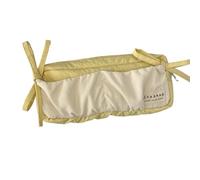 DLUKENY Estuche para bolígrafos con lazo de gran capacidad, portátil, organizador para bolígrafos, bolsa de viaje para maquillaje para mujeres y niñas, elegante, amarillo y blanco