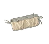 DLUKENY Estuche para bolígrafos con lazo de gran capacidad, portátil, organizador para bolígrafos, bolsa de viaje para maquillaje para mujeres y niñas, elegante, azul y blanco