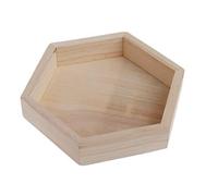 DLUKENY Joyero de madera hexagonal, bandeja de almacenamiento para manualidades, soporte para relojes y collares