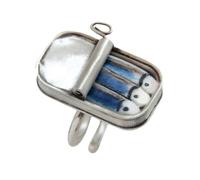 DLUKENY Los anillos de sardina de moda pueden inspirar, un divertido accesorio de joyería para los creadores de tendencias que buscan piezas únicas de joyería