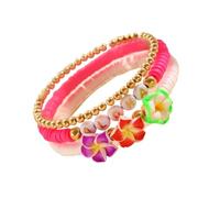 DLUKENY Pulsera resistente resistente a las alergias que muestra estrellas de mar y flores de huevos para un aspecto fresco de playa