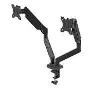 DLUKENY Ranges - Soporte de monitor para pantallas de 13 a 32 pulgadas, brazo de resorte ajustable con VESA 75/100 mm, inclinaciones giratorias, rotación blanca, diseño ergonómico que ahorra espacio