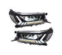 DLUMFPF Montaje exterior Para Toyota Para Hilux 2015-2019 Faros Delanteros Altos Y Bajos Con Señal Giro Secuencial DRL(Left Steeling Wheel)