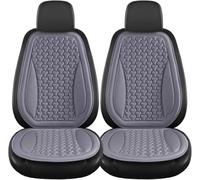 DLUNCPA Cojin Asiento Coche para FIAT Doblo 2010-2025, Seda de Hielo Conductor Cojines, Transpirable Espuma Memoria Protectores Viaje,Grey-2seats
