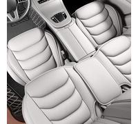 DLUNCPA Cojin Asiento Cuero PU Coche para KIA Niro/Niro EV/Niro Hybrid 2012-2025, Delantero Trasero Juego Completo Cojines, Cuatro Estaciones, Accesorios Coche,Beige