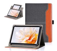 DLveer Funda Giratoria para DOOGEE U11/U11 Pro/U10/Blackview Tab90 WiFi/Tab 60 WiFi/TABWEE T90/Honor Pad X8a/Teclast M50/P50/T50,Universal de Piel Sintética Funda para Tablet 10-11 Pulgadas,Negro
