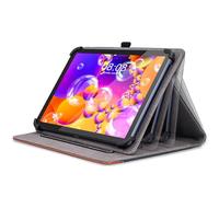 DLveer Funda Universal para Laptok Tablet 10 Pulgadas/Paaxoo Tablet10.1/Dmoao Tablet 10"/Honor Pad X8A 11", Bolsillo y Soporte Multiángulo de Cuero PU Case para Tablets 10-11 Pulgadas, Negro