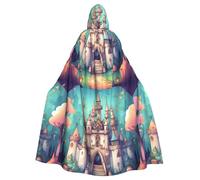 DLXW Capa de Halloween para hombre y mujer, con capucha, bata de reina, disfraz medieval renacentista, disfraz clásico de castillo