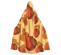 DLXW Capa de Halloween para hombre y mujer, con capucha, disfraz de reina, disfraz medieval renacentista, lindo hámster