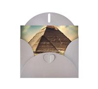 DLXW Dreaming of the Pyramids of Khufu - Tarjeta de felicitación en blanco con sobre, tarjeta de agradecimiento de 6 x 4 pulgadas, sobre gris