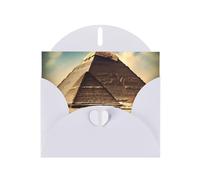 DLXW Dreaming of the Pyramids of Khufu - Tarjeta de felicitación en blanco con sobre, tarjeta de agradecimiento de 6 x 4 pulgadas, sobre blanco