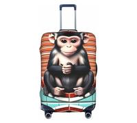 DLXW Funda para equipaje de viaje terrestre, protege la maleta de arañazos, varios tamaños, lavable a máquina, Blanco, Small