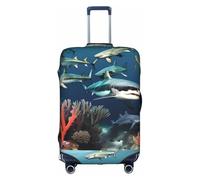 DLXW Funda para equipaje de viaje terrestre, protege la maleta de arañazos, varios tamaños, lavable a máquina, Blanco, X-Large
