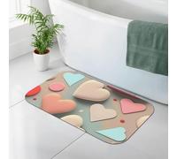 Dlxw La alfombrilla de baño de piedra de diatomita tiene una gran absorción de agua. La alfombrilla de ducha de piedra es antideslizante y se seca rápidamente. Es una alfombrilla de baño (50 x 80 cm).