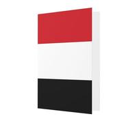 DLXW Tarjetas de agradecimiento en blanco con sobres que invitan a padres, amigos, hermanos, hermanas, vecinos, colegas, tarjeta de felicitación con bandera yemení