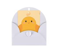 DLXW Tarjetas de agradecimiento en blanco con sobres que invitan a padres, amigos, hermanos, hermanas, vecinos, colegas, tarjeta de felicitación de pollito de dibujos animados