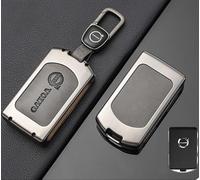 DLXYZML Carcasa de Llaves de Coche para Volvo EX30 2023 2024,Aleación de Zinc Carcasa Protectora para Llavero Llave de Coche Funda Funda para Mando de Coche Accesorios para Coche,Grey