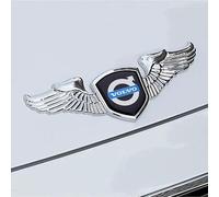 DLXYZML Coche 3D Emblema Adhesivo para Volvo V40,Aleación de Zinc Logo Pegatina Insignia de Metal Edición Autoadhesiva Accesorios de Coche,Silver