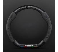 DLXYZML Coche Funda Volante para Citroen C-Elysee 2012-2016,Cuero Cubierta de Volante Antideslizante Transpirable Acondicionamiento Interior Ideas Regalos 37-39 cm,D-Grey