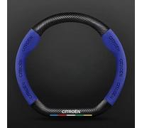 DLXYZML Coche Funda Volante para Citroen C4 Cactus,Cuero Cubre Volante Protector Volante Antideslizante Cómodo Transpirable Accesorios Coches,Blue-D